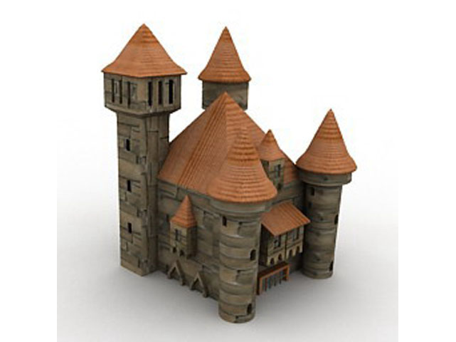 Free Dark castle 3D model For Architecture 3Ds Max Model Download